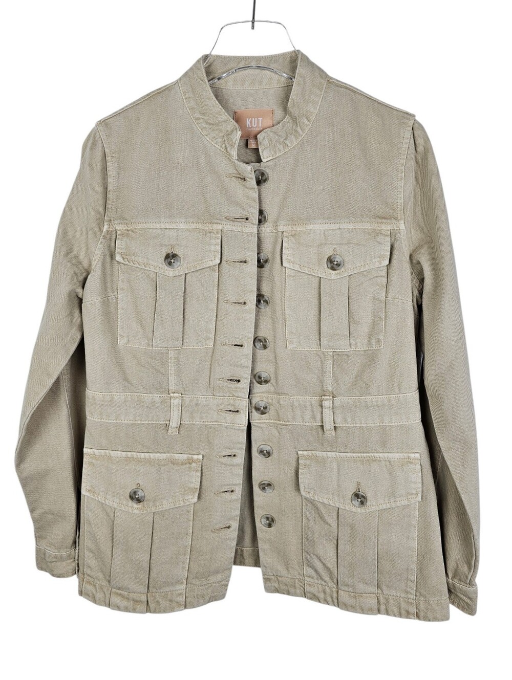 Kut From The Kloth Beige Utility Jean Jacket
